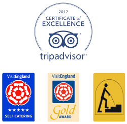 Visit England Five star and Visit England Gold Award, M1 accessibility rating