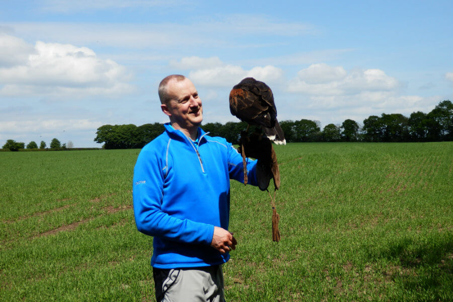 A vulture was sitting on his head…