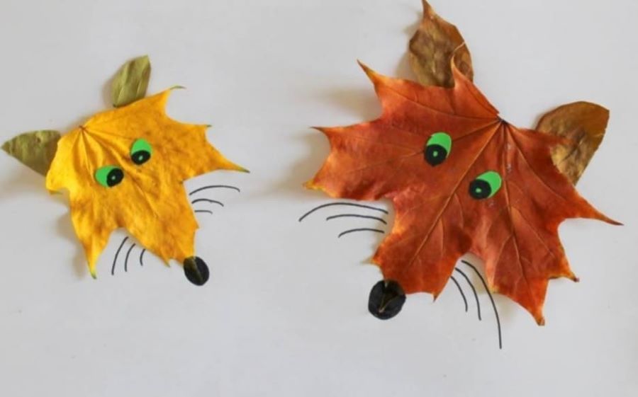 Nature's role in wellbeing - leaf art is an easy start